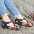 New Sandals Womens Fashion Flat,Orthopedic Sandals,Arch Support Comfy Round Toe Sandals for Women Toe Protection Design Blue. 