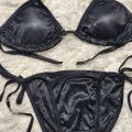 Buy 1 Get 1 Free - Satin Silk Bikini Panties And Bra Set - Multicolor. 