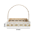 4 Pcs | Square Shaped wooden Basket Set | For | Home Decoration | Weddings, Engagements, Shadi, Nikkah, Mendhi | Party Supplies, Gifts, Indoor & Outdoor Festival & Events |. 