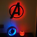 3D Avengers Wall Lamp, LED Gaming Room Wall Décor. 