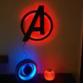 3D Avengers Wall Lamp, LED Gaming Room Wall Décor. 