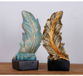1 Piece Feather Sculpture Office Decoration Room Living Room Entrance TV Cabinet Showcase Creative Fiberglass Resin Crafts Decoration Showpiece. 