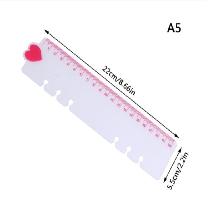 Durable Plastics Loose Leaf Hand Ledger Ruler Clear Scale Wear ...