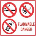 Danger Flammable Caution Sign Safety Stickers Petroleum Industry Petrol Pump Vinyl Sticker. 