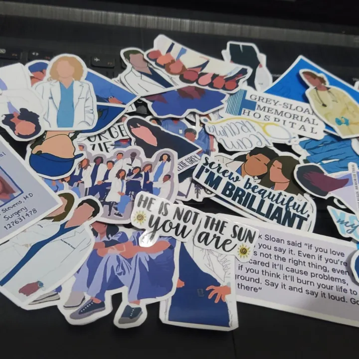 25/50pcs%20GREY'S%20ANATOMY%20sticker%20pack%20based%20on%20tv%20series%20funny%20sitcom%20cool%20cute%20aesthetic%20doctor%20medical%20medicine%20ideal%20for%20journals%20guitar%20skateboards%20laptops%20-%20Image%208