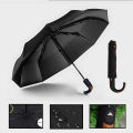 Automatic Open Umbrella with 8 Strong Ribs Comfortable Round Handle Durable Metallic Frame and Compact Portable Size for Rain and Sun Protection. 