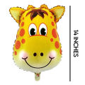 14 Inches Jungle Safari Animals Balloons, Mylar Foil Balloon Kits For Animal Themed Kids Birthday Party Decorations,Multicolor. 