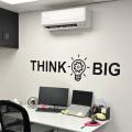 Wall Quote "Think Big" Sticker Modern Transfer PVC Office Work Decal Decoration. 