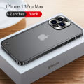 Jaster electroplated metal frame case for iPhone 11 12 13 14 Pro Max 12 13 mini 14 frosted translucent acrylic back plate cases. 