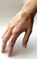 Elegant Finger Bracelet for Women – Adjustable Hand Chain Jewelry with Ring. 