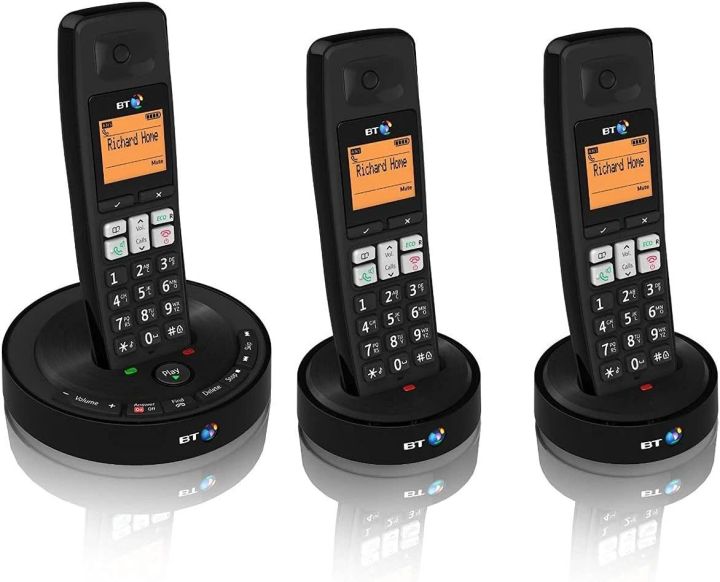 BT 310 Trio (Set of 3) intercom plus PTCL Wireless landline phone with Answering Machine and 06 Rechargeable Cells