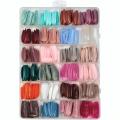 576 Pcs Box Colorful Artifical Nails Acrylic Full Cover Nail With Nail Glue | Fake Nails With Glue | Fancy Artifical Nails | French nails | Nails For girls In Multicolours. 