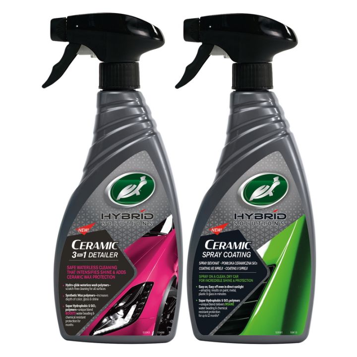 TURTLE WAX - BUNDLE OFFER - HYBRID SOLUTIONS CERAMIC 3 IN 1 DETAILER - 500 ML , HYBRID SOLUTIONS CERAMIC SPRAY COATING - 473 ML