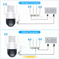 5MP Carecam Pro wireless PTZ IP camera, dual app screen IP camera, AI humanoid alarm security camera, full-color night vision camera, auto tracking IP camera, wireless home security camera, smart app-controlled surveillance camera, high-resolution PTZ. 