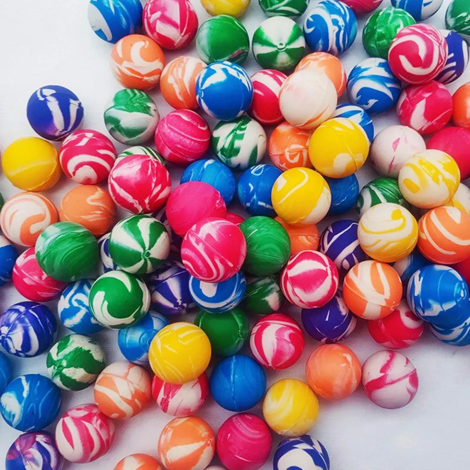Party Favors Bouncing Balls Funny Toy Rubber Ball Swirl Bouncing