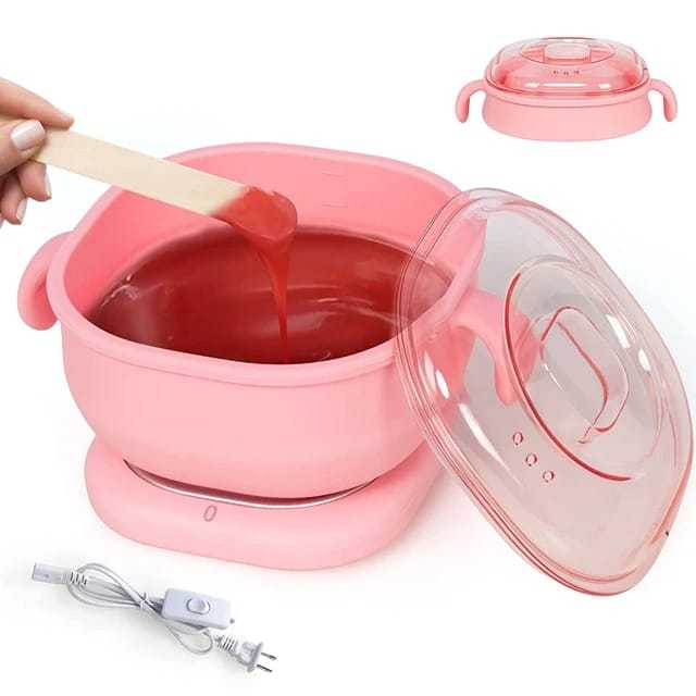 Dsp Appliances Portable Silicone Wax Warmer 400ML Foldable Wax Heater Hair Removal Wax Machine SPA Body Epilator Paraffin Wax Pot for Travel