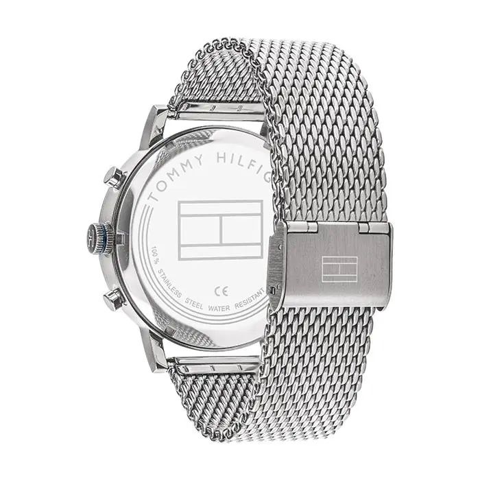 Tommy Hilfiger Men’s Quartz Stainless Steel Gray Dial 44mm Watch 1710396 Stainless Steel Wrist Watch For Men