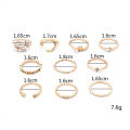 10Pcs/Set Moon Star Golden Rings Women Bohemian Jewellery Set Gifts Accessories And Girls Fashion Jewellery Set Gift. 