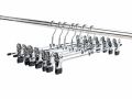 5 x Metal Clip Coat Hangers Clothes Closet Pant Trouser Skirt Non-slip Racks. 