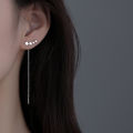 Trend Long Wire Tassel Thread Chain Climb Star Heart Beads Pendants Drop Earring Layor. 