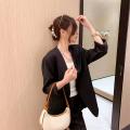 Female Casual Shoulder Bag Luxury Hobos Bags Shopper Tote Moon Solid Color Women's Clutch Handbags. 