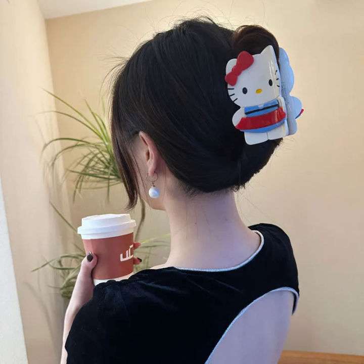 Sanrio Hello Kitty Hair Clips Kawaii Cute Hairpins for Girls Women Hair Clip Claw Acrylic Shark Clip Headwear Hair Accessories