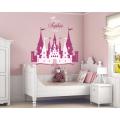 Princess Castle Wall Stickers Personalized Name Vinyl Decal Girl Nursery Wall Removable Castle Home Decor Mural Za280. 