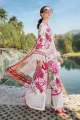 M.B Luxury Lawn 3-Piece Unstitched Suit – Elegant Floral Design. 