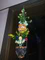 Decorated Double Hanging Pots With Hand Free (Free). 