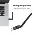 150Mbps Wireless Network Card Mini USB 2.0 WiFi Adapter Antenna PC LAN 802.11 b/g/n WiFi Receiver Dongle. 
