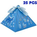 Its A Boy Box For Sweets - Pyramid Boxes - 3.5 x 3.5 Inch - Its A Boy Decoration Items - Baby Boy Welcome Decorations Set - Baby Boy Theme Welcome - Blue - Boys - Pack Of 50. 