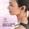 TCL SOCL500TWS Wireless Earbuds with Pumping Bass, Type-C Charging Case 26H Playtime, Bluetooth 5.0, Secure Fit, Waterproof, Noise Isolation, One Step Pairing for Gym - Sunset Violet. 