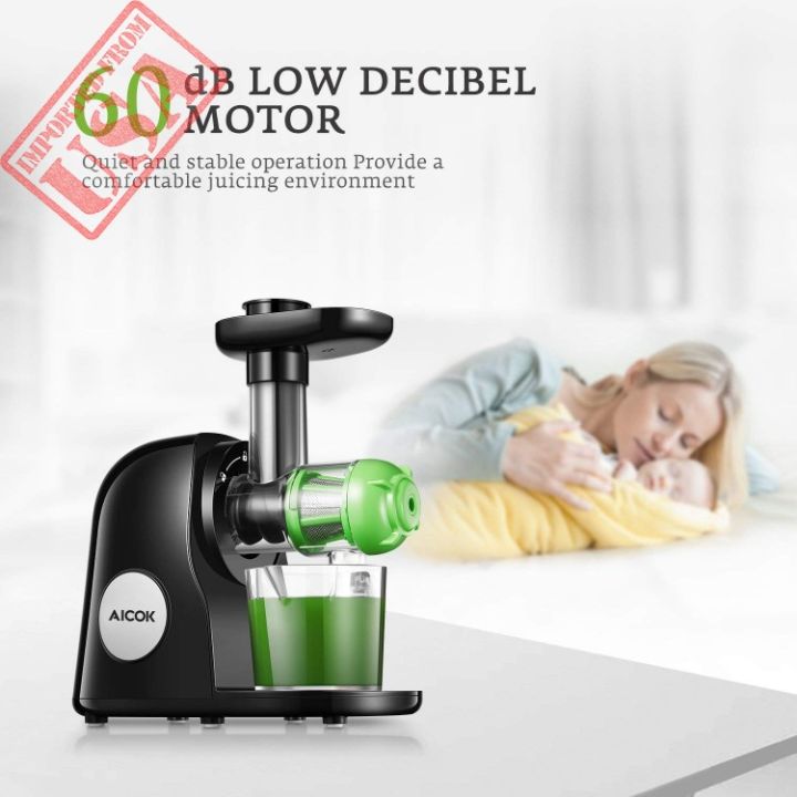 Daaji Trader Aicok Slow Masticating Juicer Easy to Clean, with Quiet Motor 150Watts
