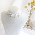 Cute Harajuku White Lace Chokers Necklace Neckband For Women Girl Boho Flower Charms Collar Necklace Clavicle Chain Neck Jewelry. 
