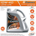 G-Energy Synthetic Long Life 10W-40 Engine Oil 4 Liter, Petrol Car Oil Gasoline Engine Motor Oil All Season SAE 10W-40 Engine Lubricant Mobil Oil 4L Perfect For Passenger Cars, Sedans, Cross Overs, SUV’s, Vans, and Light Trucks, Imported Made in Italy. 