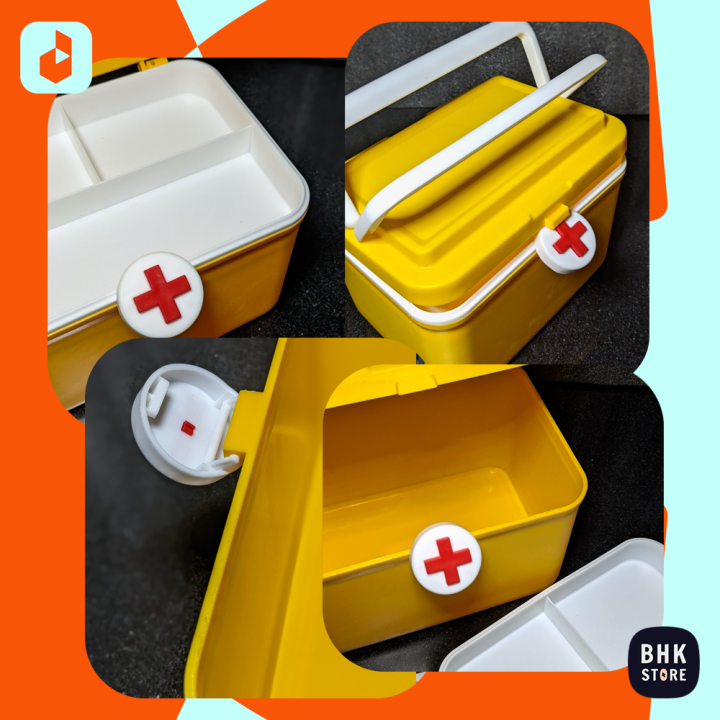 Korean%20Style%20First%20Aid%20Box%20-%20Family%20Emergency%20Kit%20-%20Empty%20Medicine%20Storage%20Box%20-%20Medical%20Supply%20Organizer%20with%20Lockable%20Lid,%20Removable%20Tray%20and%20Two%20Sided%20Handles%20For%20Easy%20To%20Carry%20-%20Cute%20Yellow%20Portable%20Medical%20Emergency%20Box%20For%20Athletes/Kids/Men/Women%20-%20Image%209