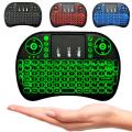 Mini Wireless Keyboard RF-500 with 3 Color RGB Backlit, 2.4GHz Wireless Mini Keyboard Rechargeable Controller with Touchpad Mouse Combo, Compatible with Android TV Box, IPTV, HTPC, Smart TV, PC, etc. RGB Lighting Mini Gaming Keyboard. 