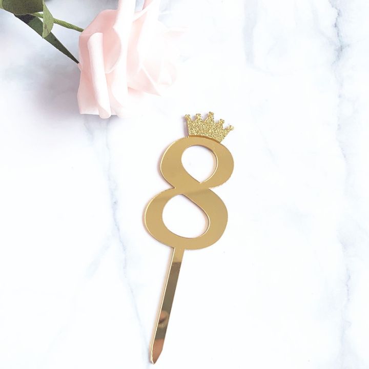 0-9%20Numbers%20Cake%20Toppers%20Happy%20Birthday%20Cute%20Crown%20Number%20Cake%20Flag%20Acrylic%20Cupcake%20Topper%20Birthday%20Party%20Cake%20-%20Image%202