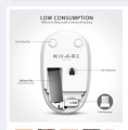 【CUTE】 Wireless Mouse for Laptop, PC, MacBook, Mobile, Smart TV & Gaming ~ Mini USB Optical LED Bluetooth Mouse Wireless ~ 2.4GHz Backlit Mice with Changeable Battery for Girls Computer & Tablet in White ~ FunBug. 