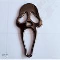 Ghostface Logo Black Color Style 1 piece Logo Metal Emblem Metal Body Monogram For Car Motorcycle Decorative Metal Marka Self Adhesive Metal Logo. 