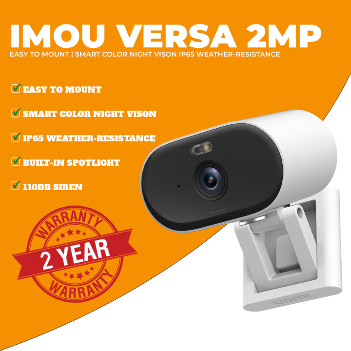 Versa Camera IMOU Versa 2MP Smart Color Night Vision with Siren Indoor Outdoor Smart ...