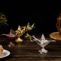 Hollow Fairy Tale Aladdin Lamp Wishing Tea Pot Retro Home Aromatherapy Ornaments SEVICH. 