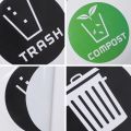 12pcs 10CM PVC Recycle Trash Bin Sticker Vinyl Sticker Decals Garbage Cans Decor MJ. 