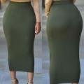 Muslim Thick Skirt Bodycon Slim High Waist Stretch Long Maxi Women Pencil Skirt. 