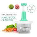 Openi - 2000ml Chopper - Powerful Manual Food Chopper - Hand held Mini Food Processor, Vegetables, Fruits, Onions Choppers, Dicers and Mincers - Pump Action With 4 blades. 