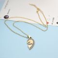 BFF Necklace Women Crystal Heart Pendant Best Friend Letter Necklace Fashion Cou. 