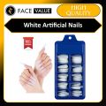 Face Value 100pcs White Artificial Nails For Girls.. 
