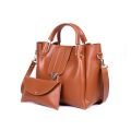 3 Pcs Pu Leather Soft Ladies bags For Womens. 