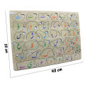 Early Learning Colorful 3in1 Haroof e Tahaji Wooden Puzzle Board for Kids | Urdu Puzzle board | Urdu alphabet board. 