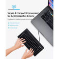 Banda K1000 Multimedia Wired Keyboard – Compact USB Waterproof Keyboard with Ergonomic Design, Arabic/English Layout, for Laptop & PC. 
